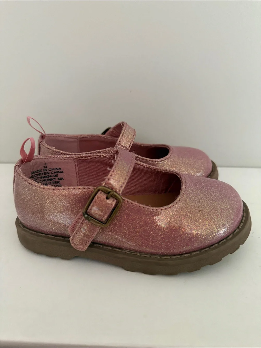 Old Navy Glitter Pink Patent leather Maryjanes